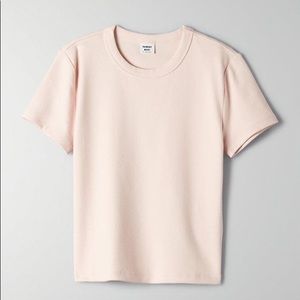 Aritzia Sunday best little ribbed t shirt pink